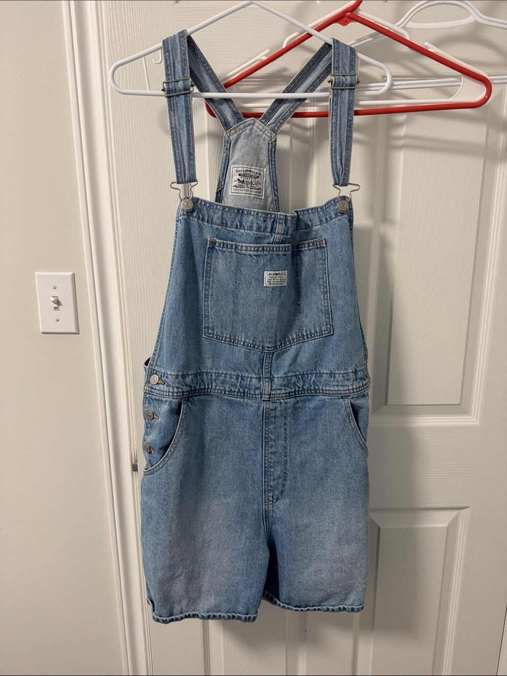 Levi's Light Blue Denim Short Overalls for Men